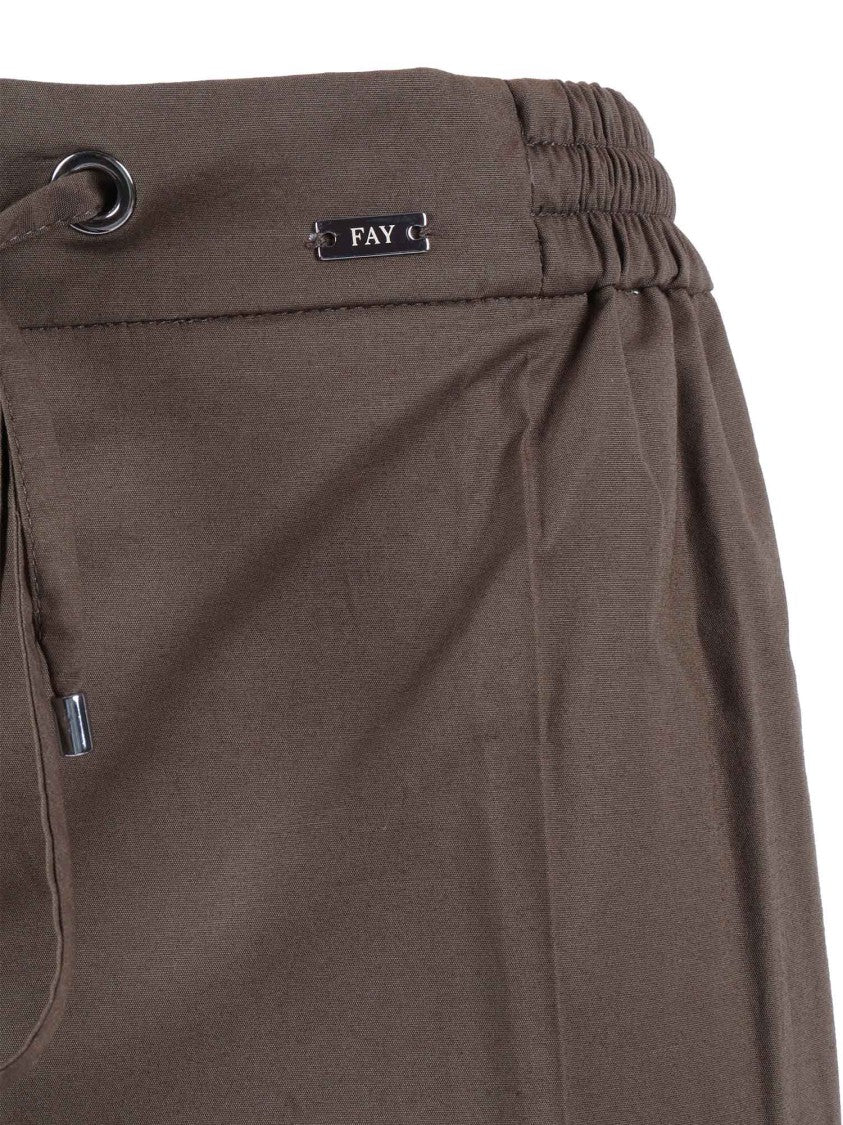 Fay Easy Pant Drawstring Straight-Leg Pants