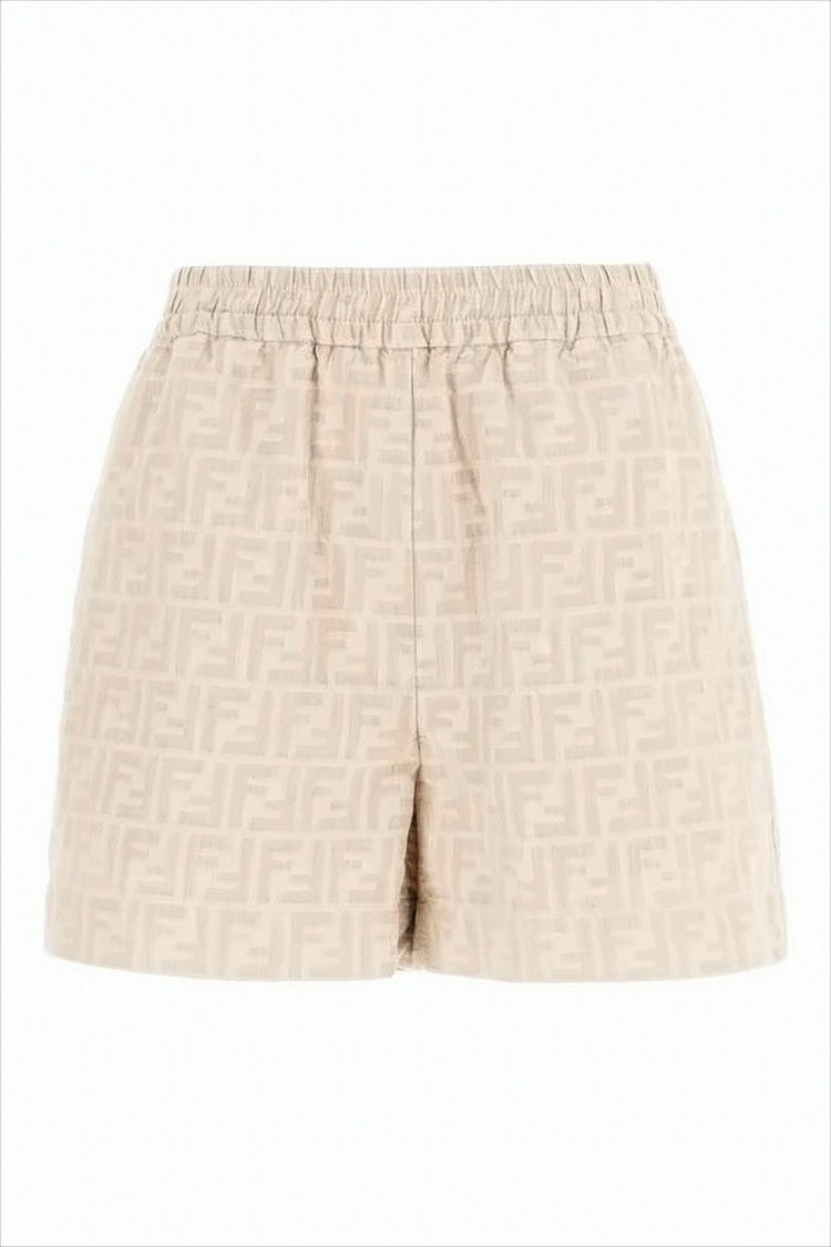 Fendi Relaxed Fit Cotton-Linen Blend Shorts