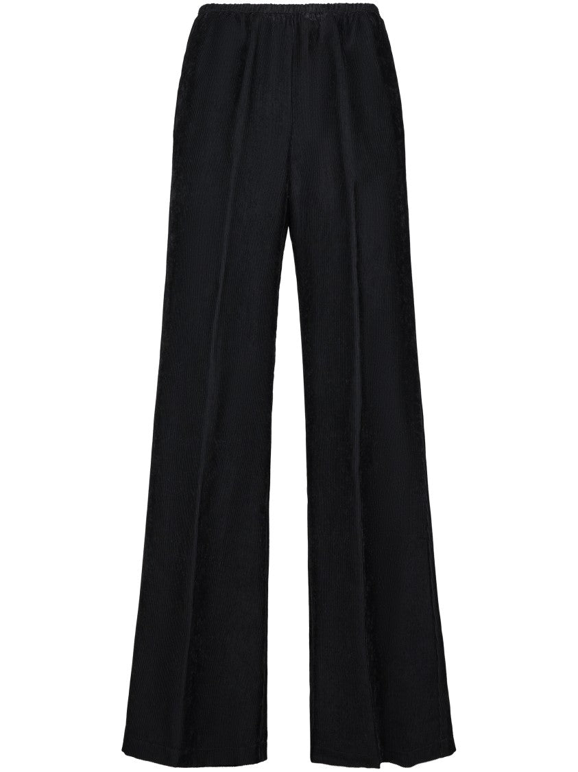 Forte Forte Fluid Ribbed Velvet Trousers With Elasticated Waistband