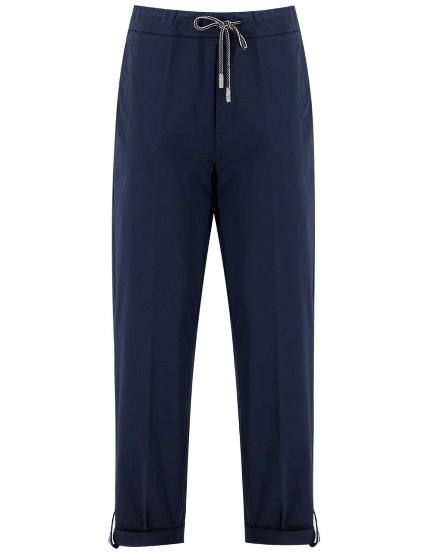 Panicale Navy Blue Regular Fit Trousers
