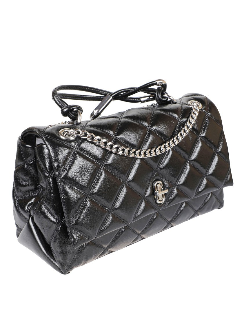 Marc Jacobs Quilted Black Handbag With Chain Strap