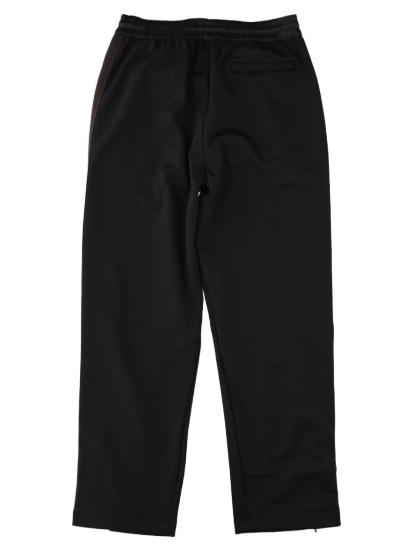 Wales Bonner Black Vertical Side Striped Straight-Leg Pants