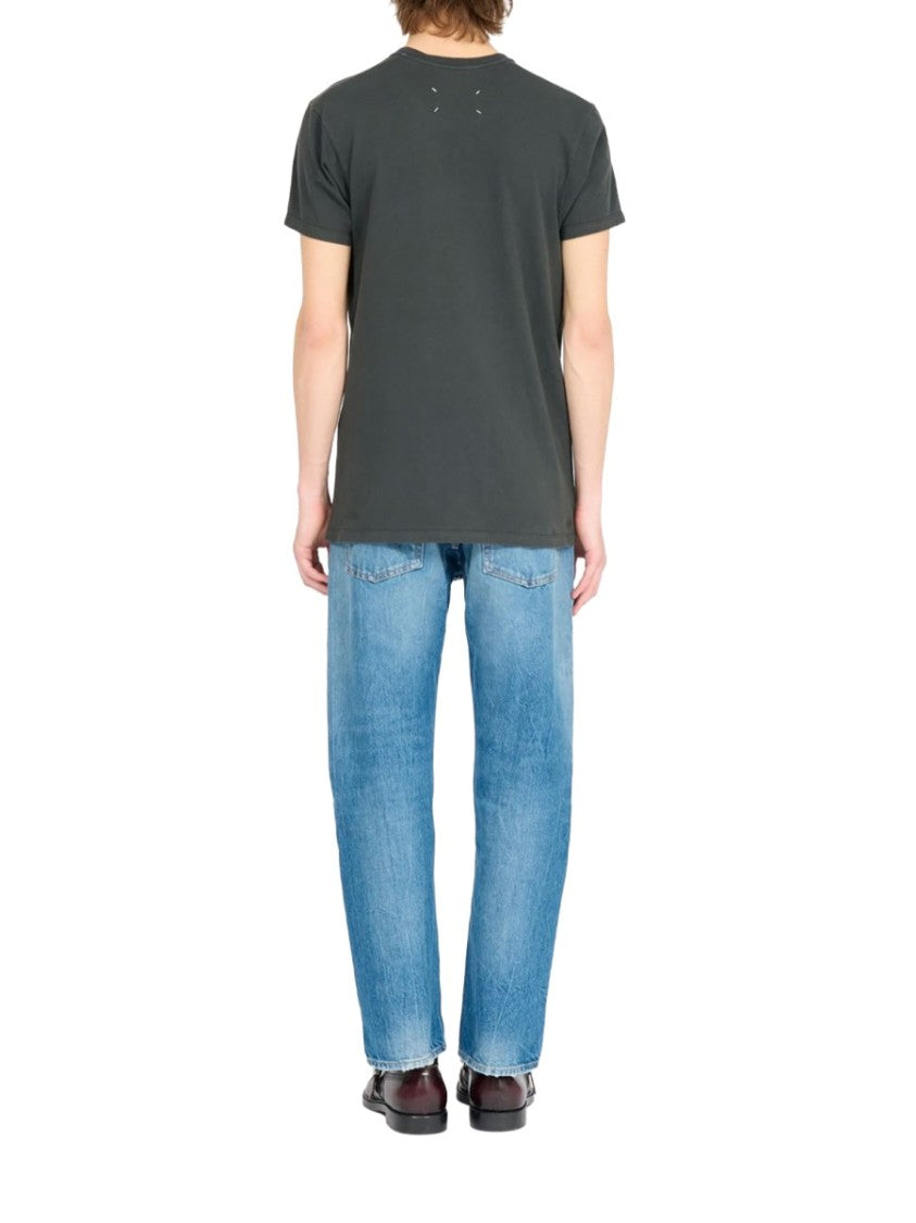 Maison Margiela Black Graphic Printed Cotton T-Shirt