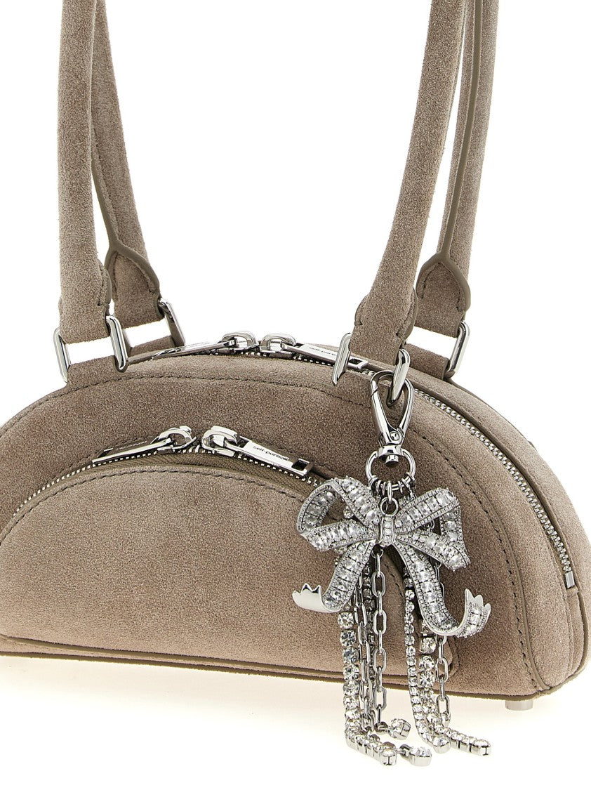 Self-Portrait 'Suede Mini With Charm' Shoulder Bag