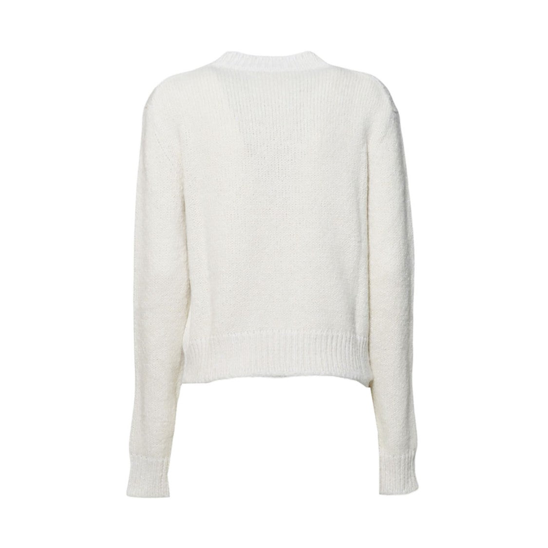 Jil Sander Chalk White Wool Crewneck Sweater