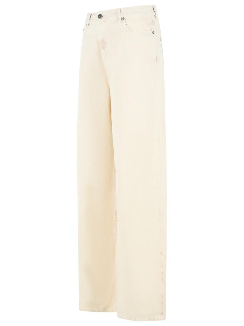 Golden Goose 'Melody' Cream Cotton Patalone