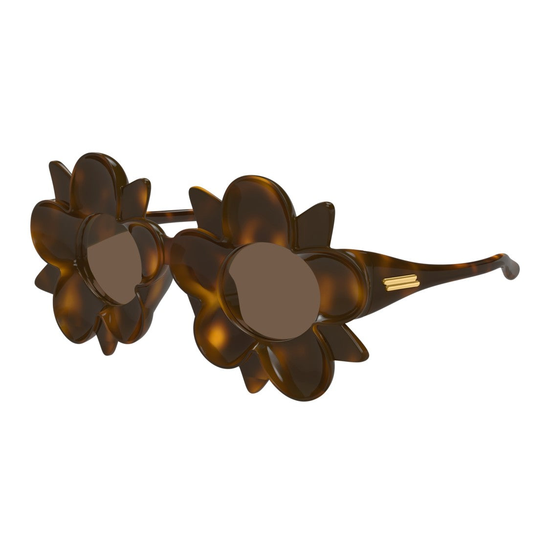 Bottega Veneta Bv1399s Flower-Shaped Tortoiseshell Sunglasses