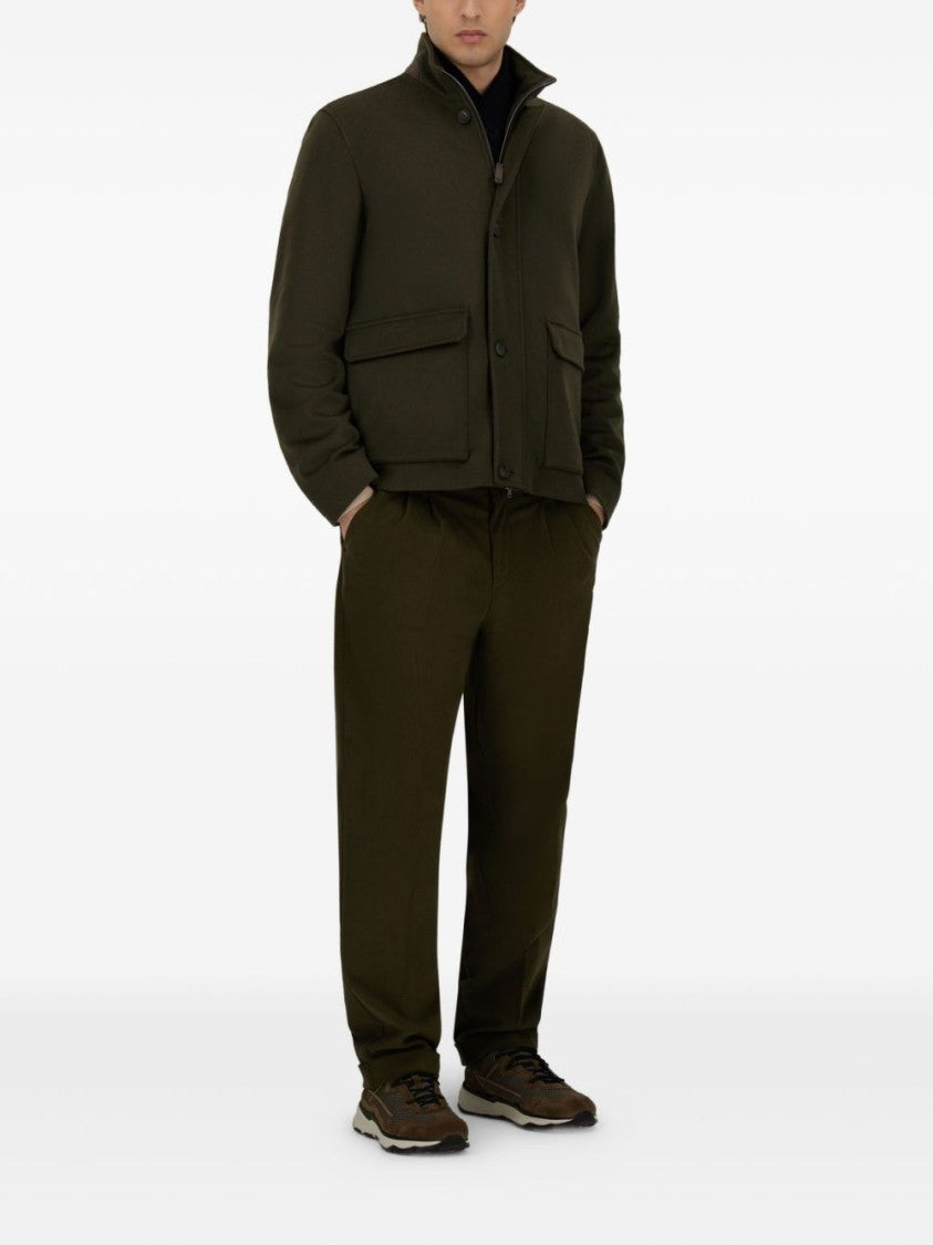 Herno Olive Green Cashmere Field Jacket