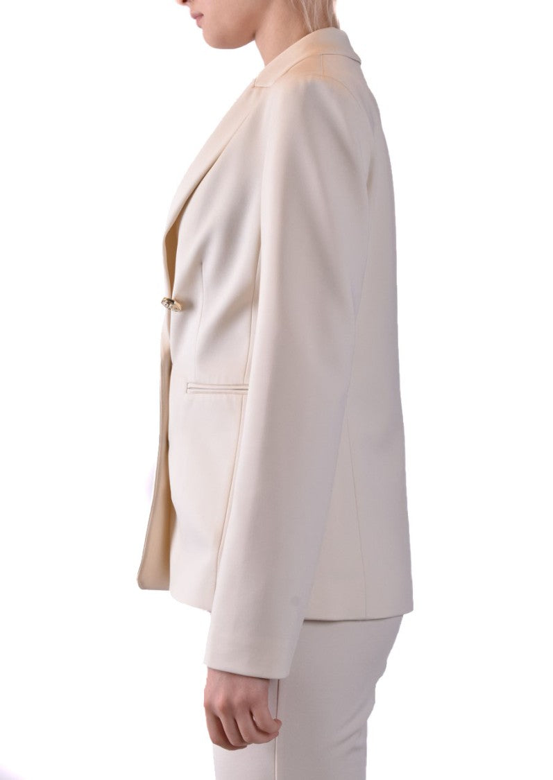 Pinko Tailored Pink Blazer Gold-Tone Buttons Notched
