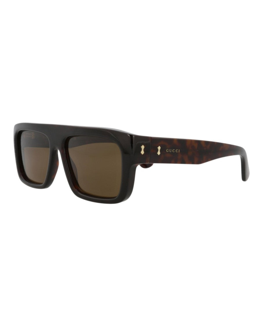 Gucci Square-Frame Sunglasses In Tortoiseshell Recycled Acetate