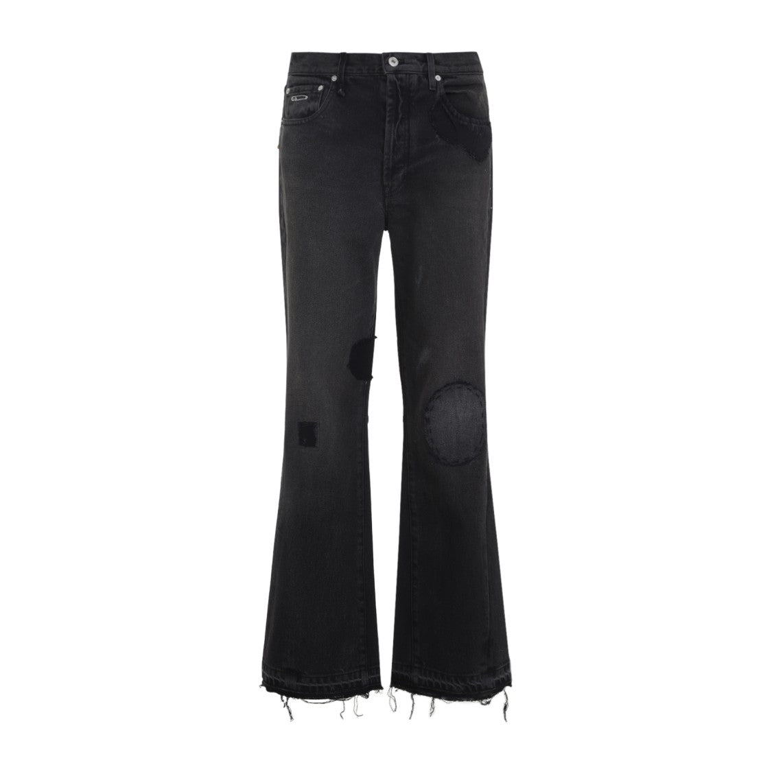 Gallery Dept. Distressed Black Jeans With Flared Leg