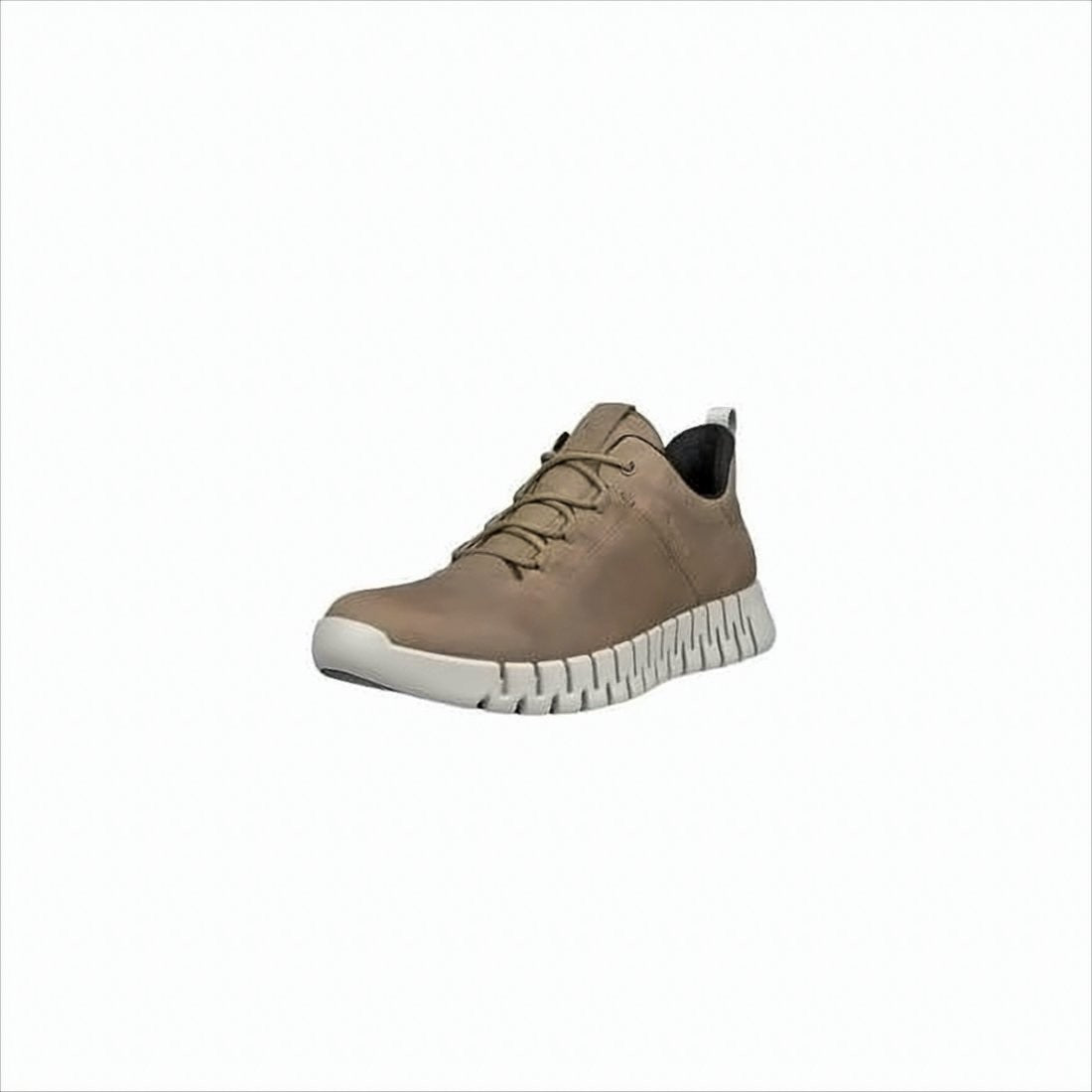 Ecco Minimalist Brown Leather Sneakers With Flexible Sole