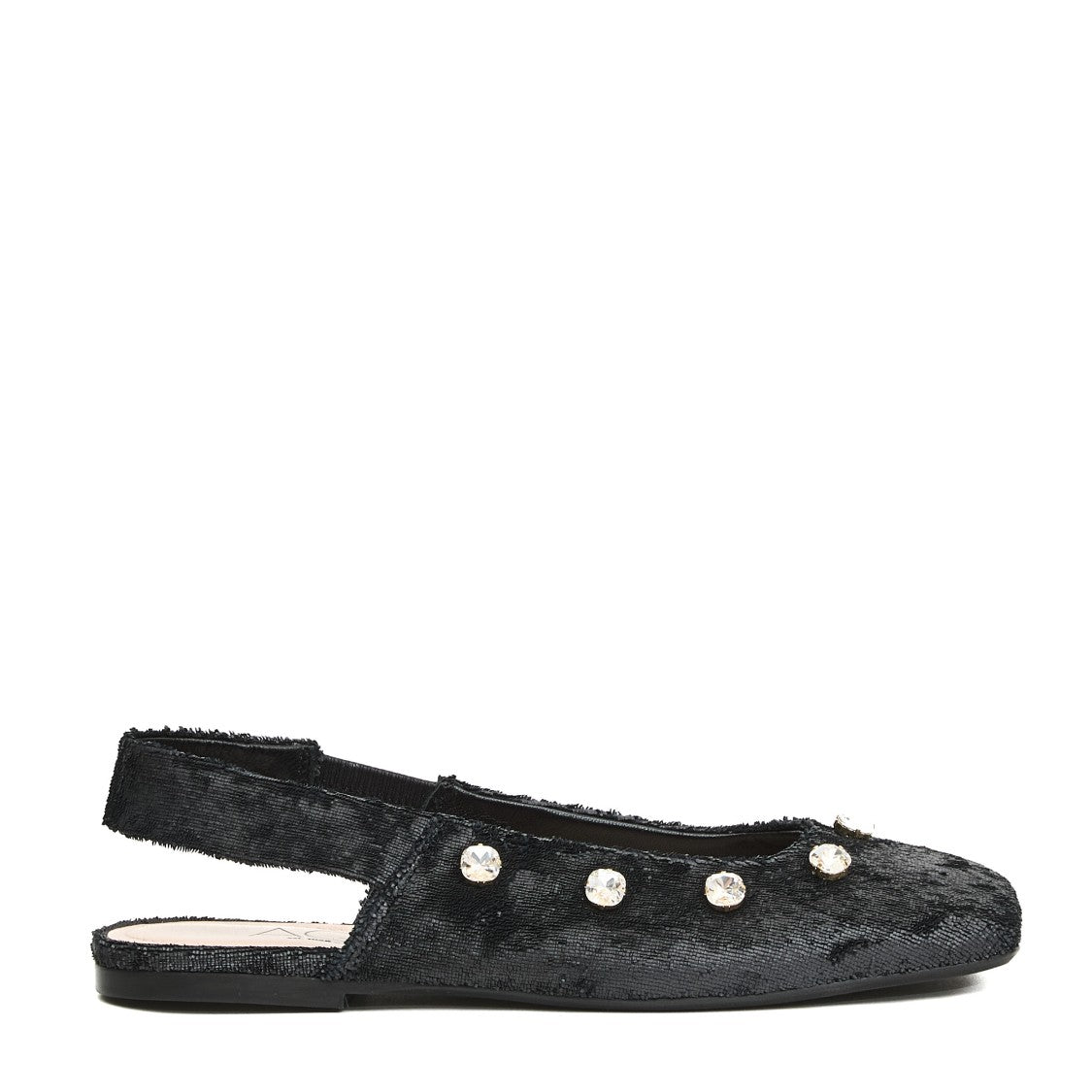 Agl Slingback Shoes In Textured Black Leather