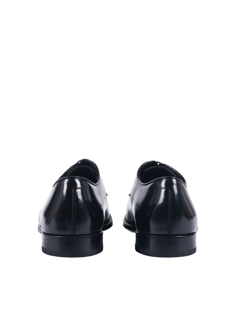 Doucal's Black Doucal Polished Derby Shoes