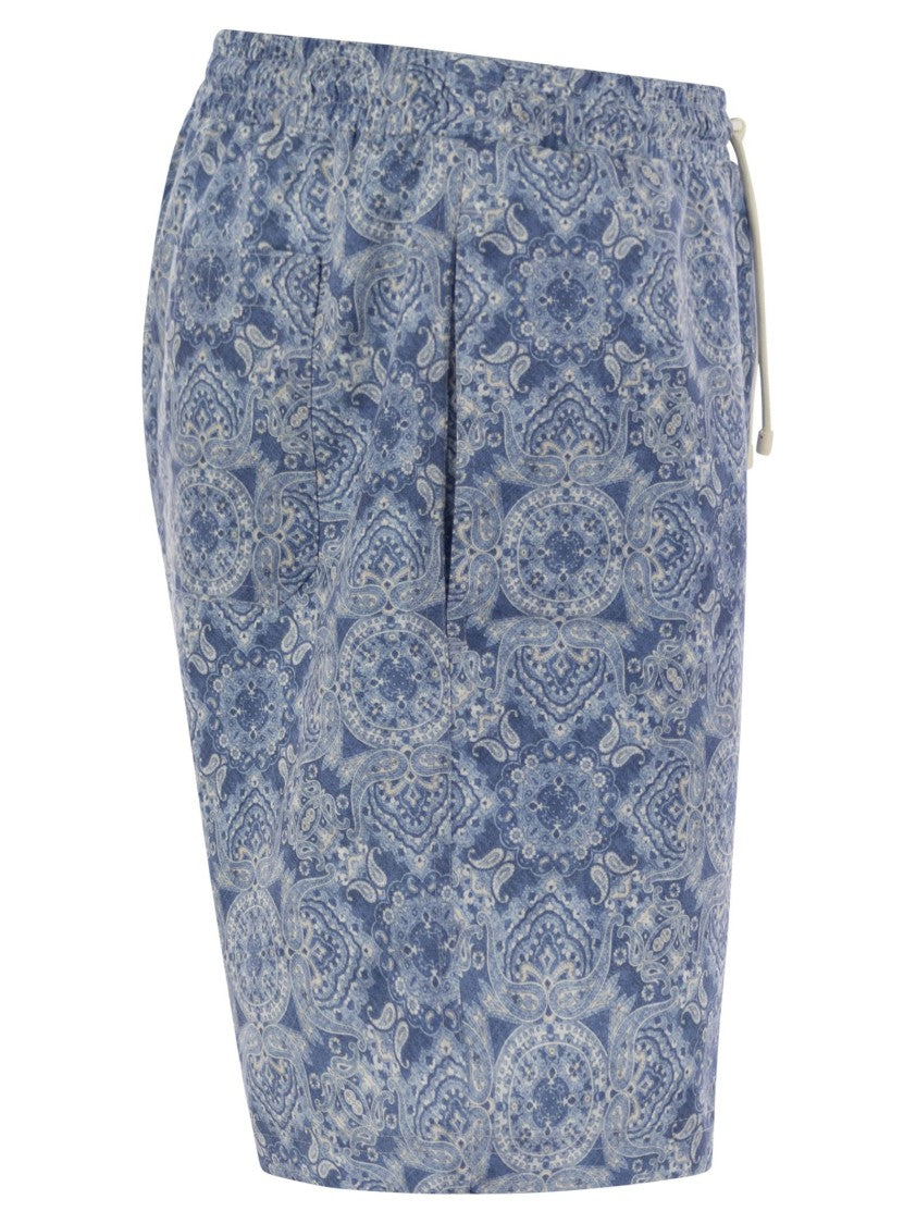 Brunello Cucinelli Beach Swimsuit With Paisley Design