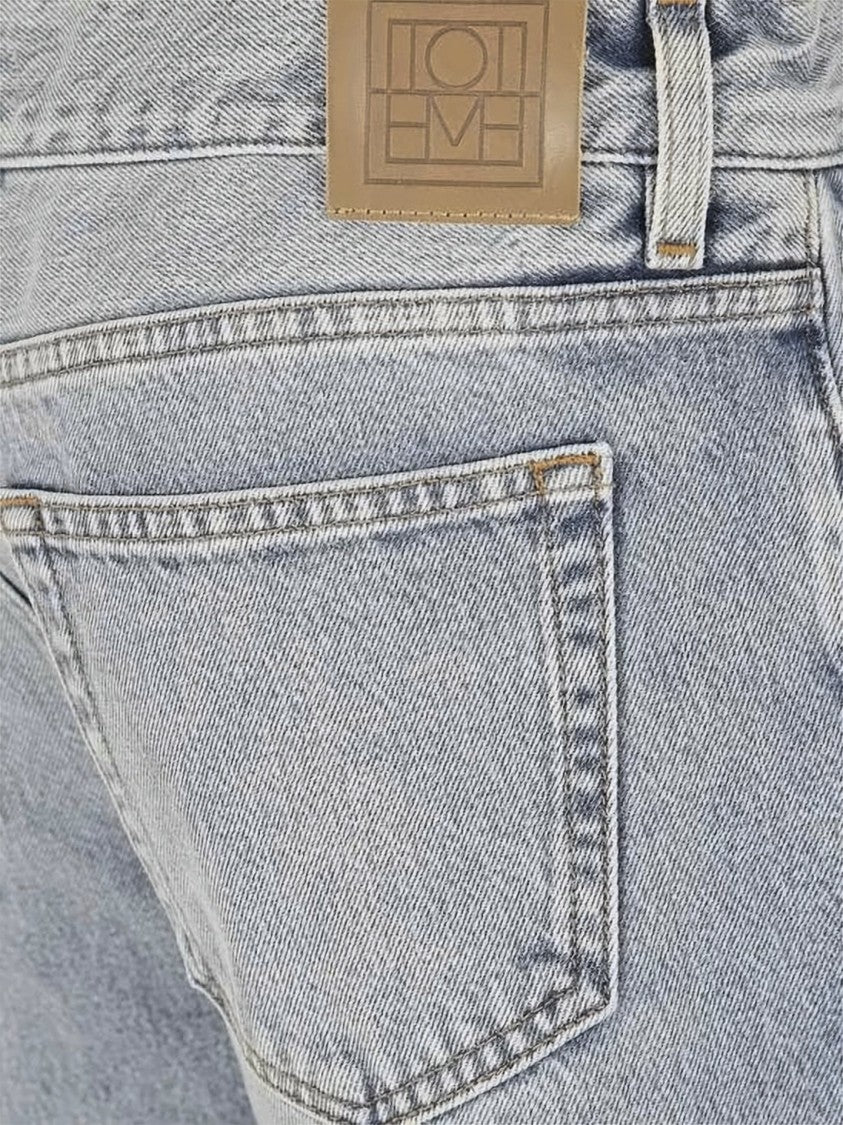 Totême Cropped Straight-Leg Denim Pants