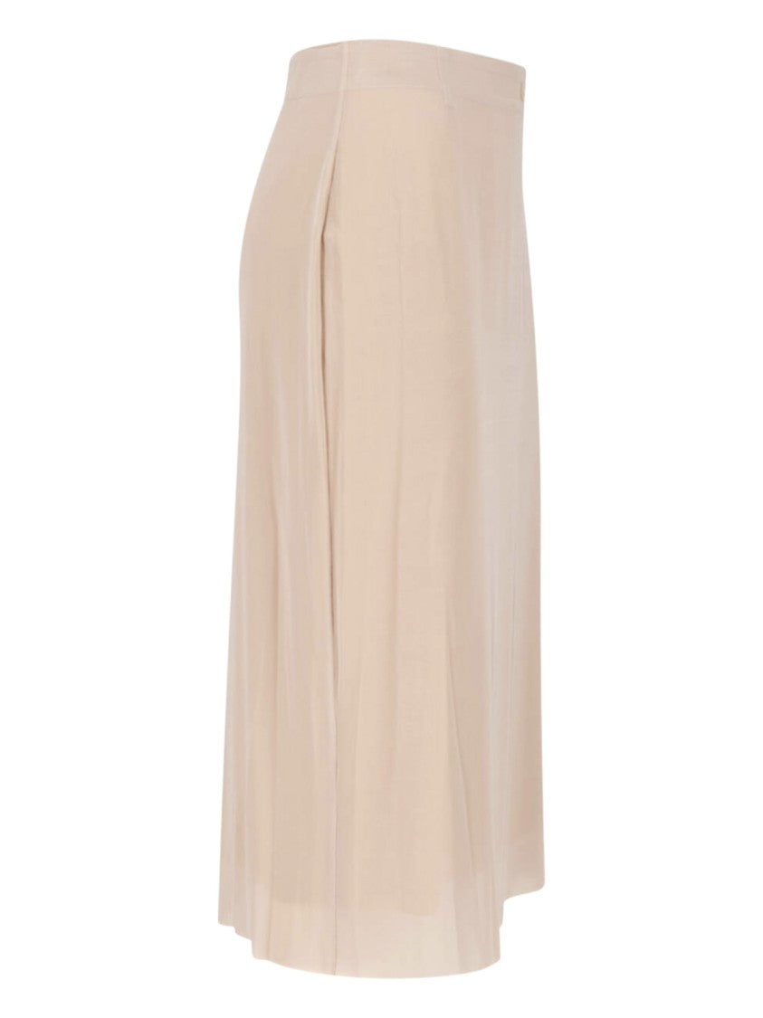 Maison Margiela Light Pink Four Stitches Minimalist Midi Skirt