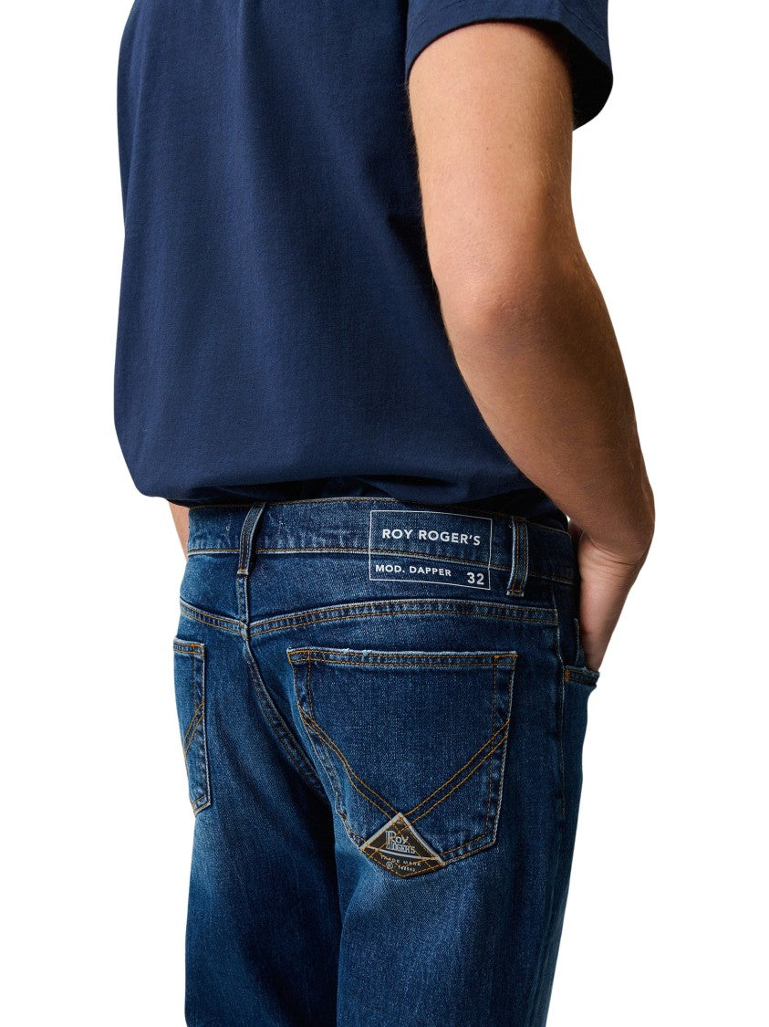 Roy Roger's Dapper Cisco Straight-Leg Whiskered Denim Jeans
