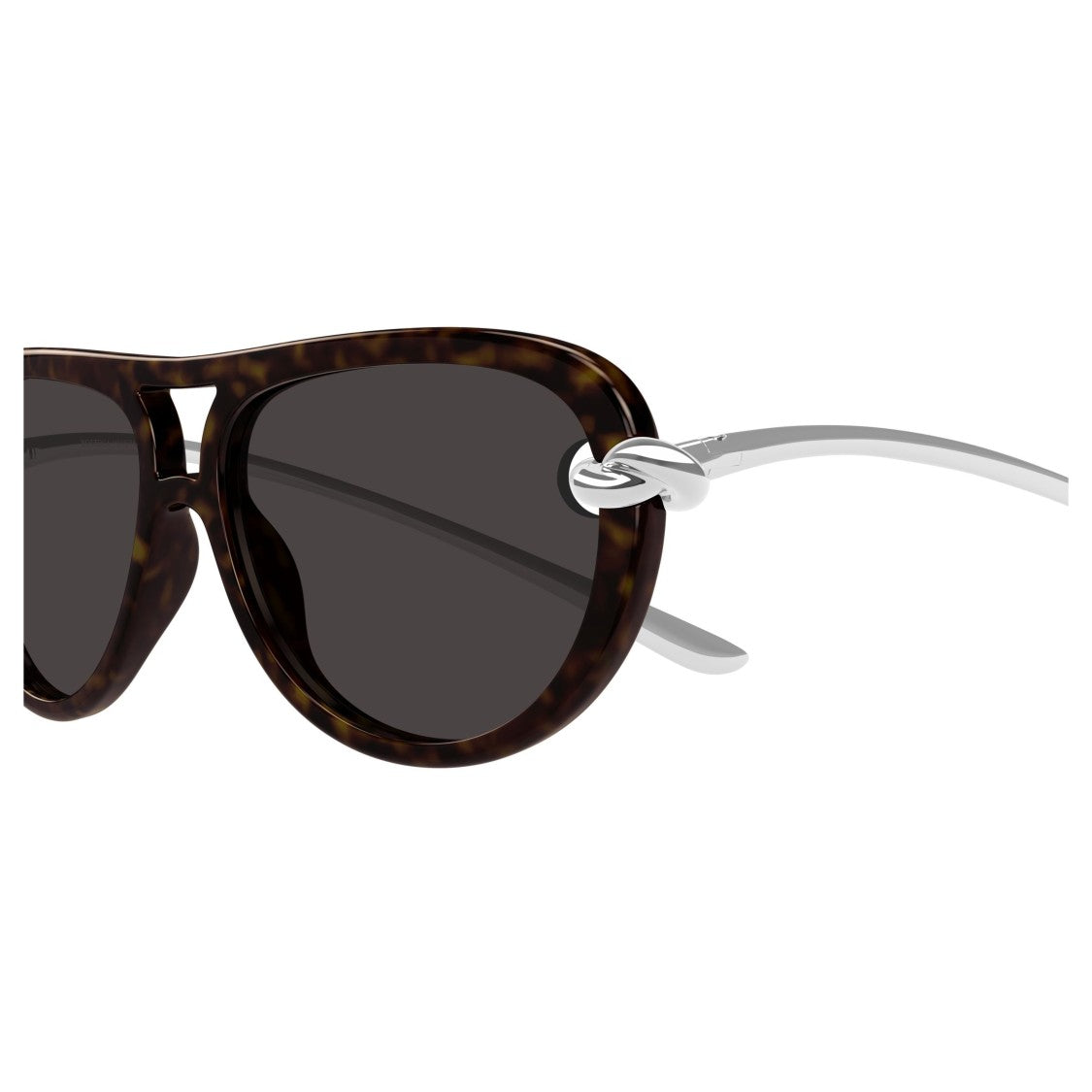 Bottega Veneta Aviator-Style Tortoiseshell Sunglasses With Distinctive Knot Detail