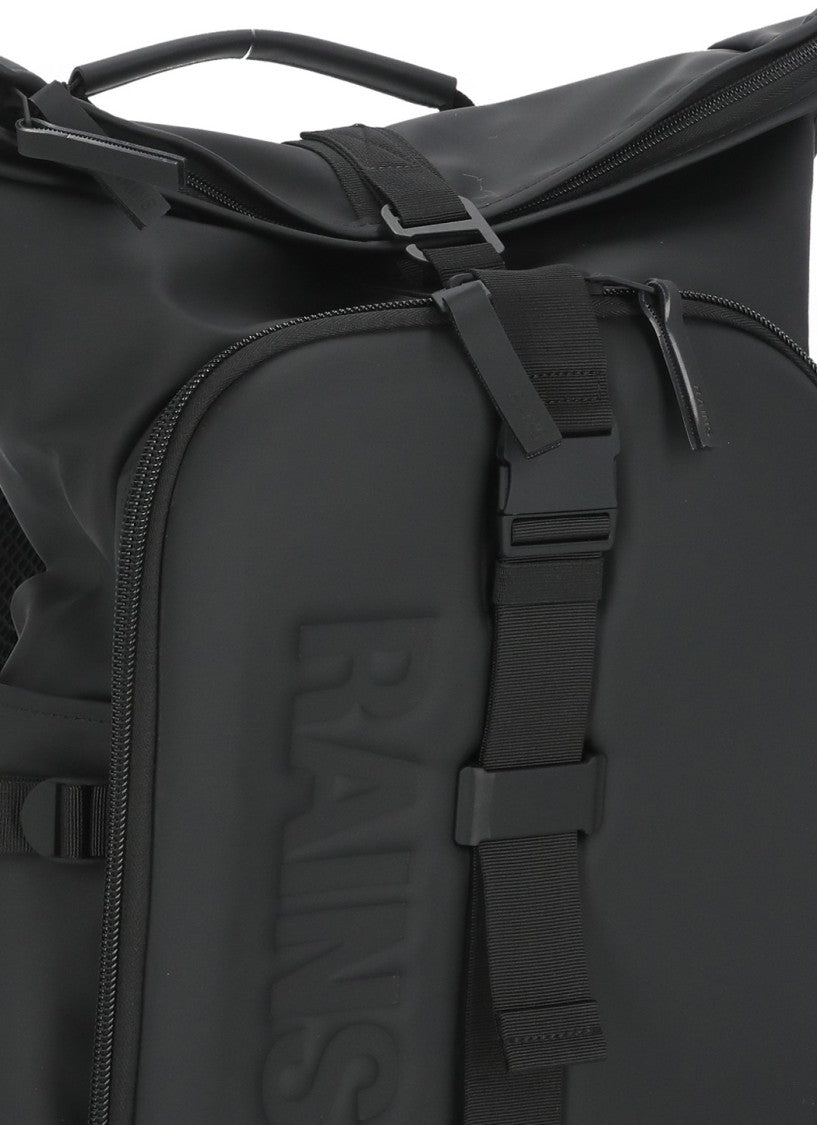 Rains Black Texel Moulded W3 Waterproof Backpack