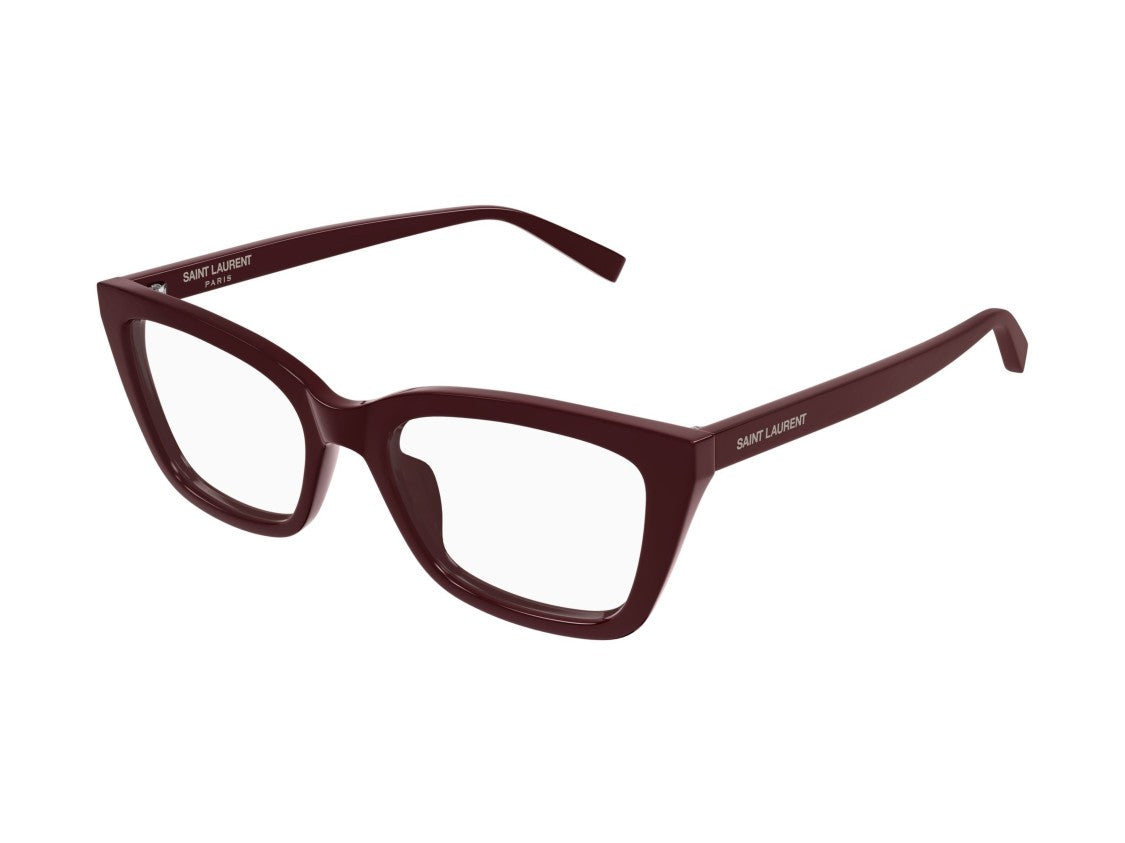 Saint Laurent Burgundy Sl 911 Glossy Acetate Oversized Square Sunglasses
