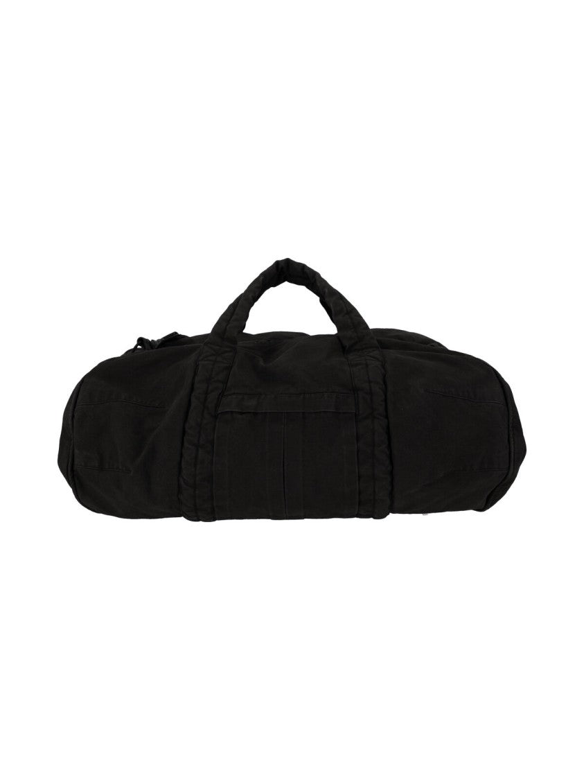 Entire Studios Classic Black Cotton Duffel Bag