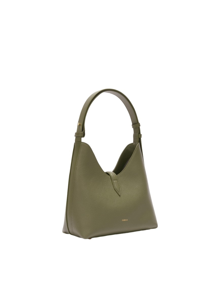 Furla Goccia S Leather Hobo Bag, Avocado Green