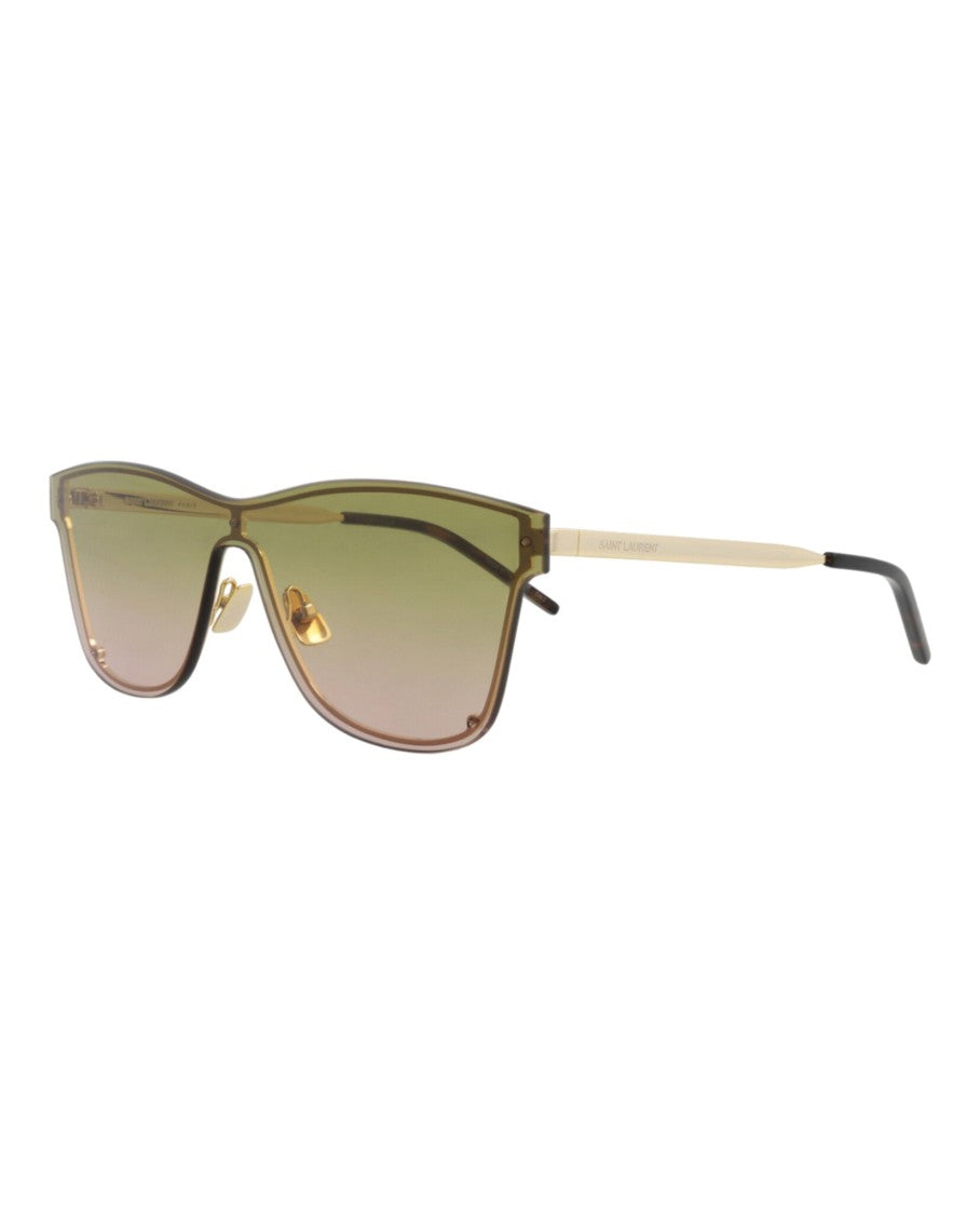 Saint Laurent Shield-Frame Metal Sunglasses