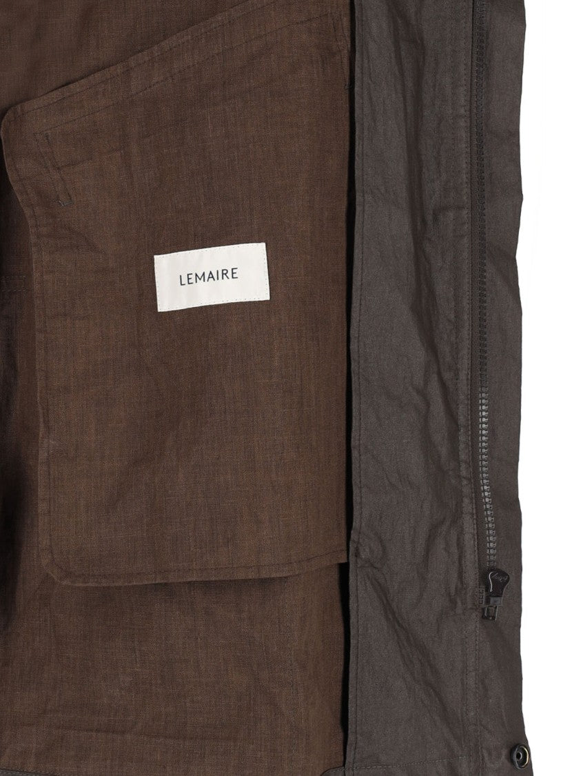 Lemaire Brown Water-Resistant Technical Linen Jacket