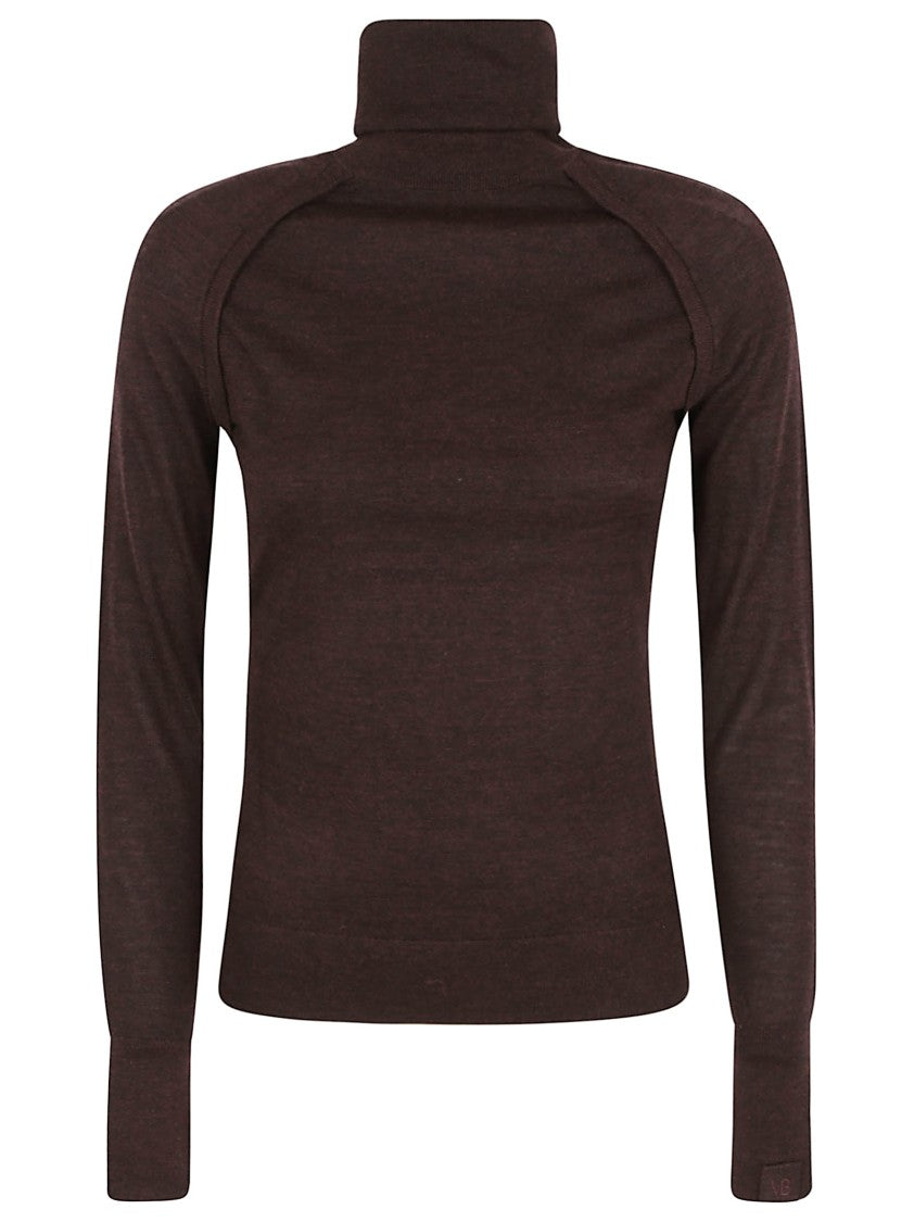 Victoria Beckham Merino Wool High Neck Top
