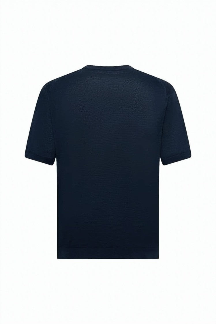 C.P. Company Short-Sleeved Linen Sweater With Crew Neckline And Textured Finish