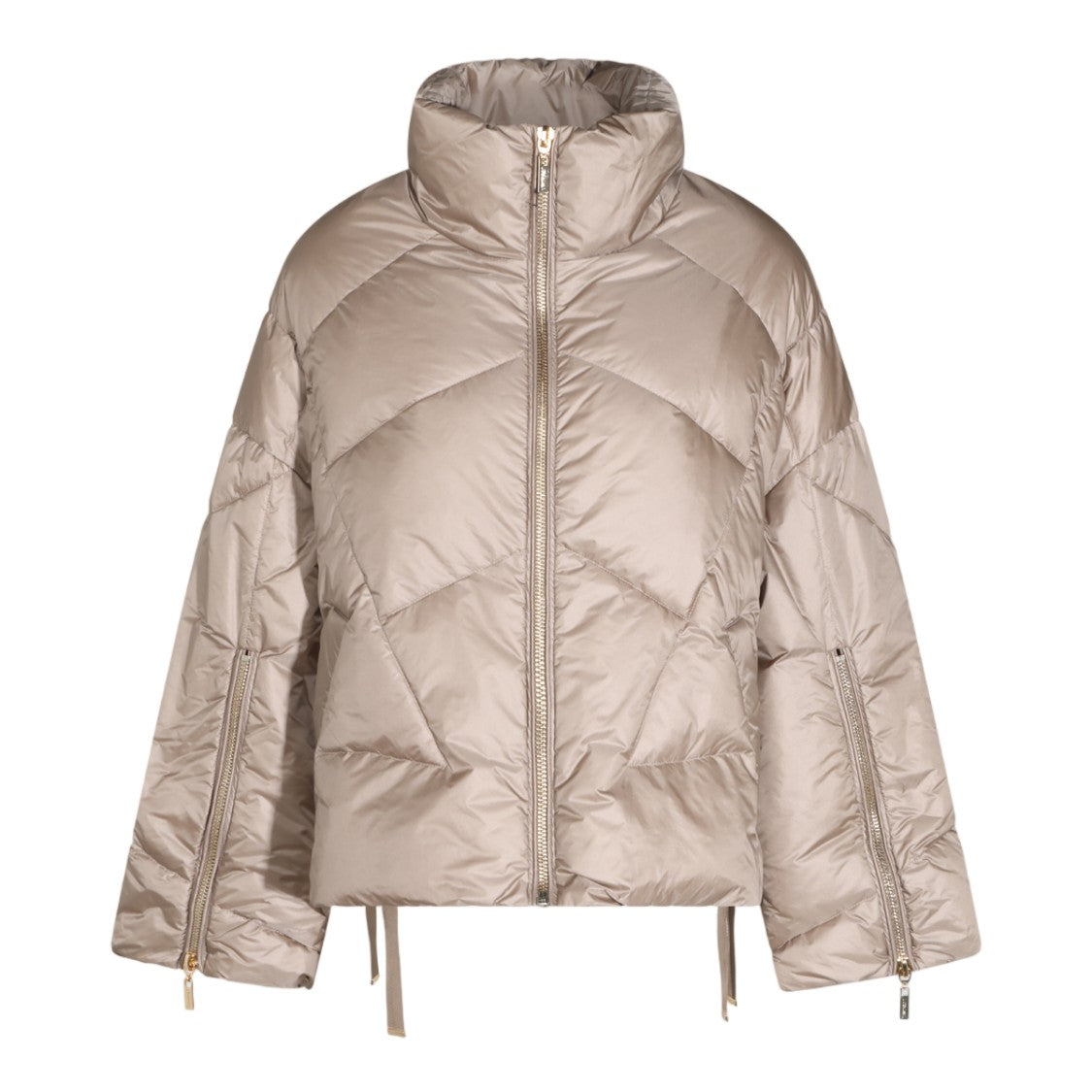 Twin-Set Quilted High Collar Puffer Coat