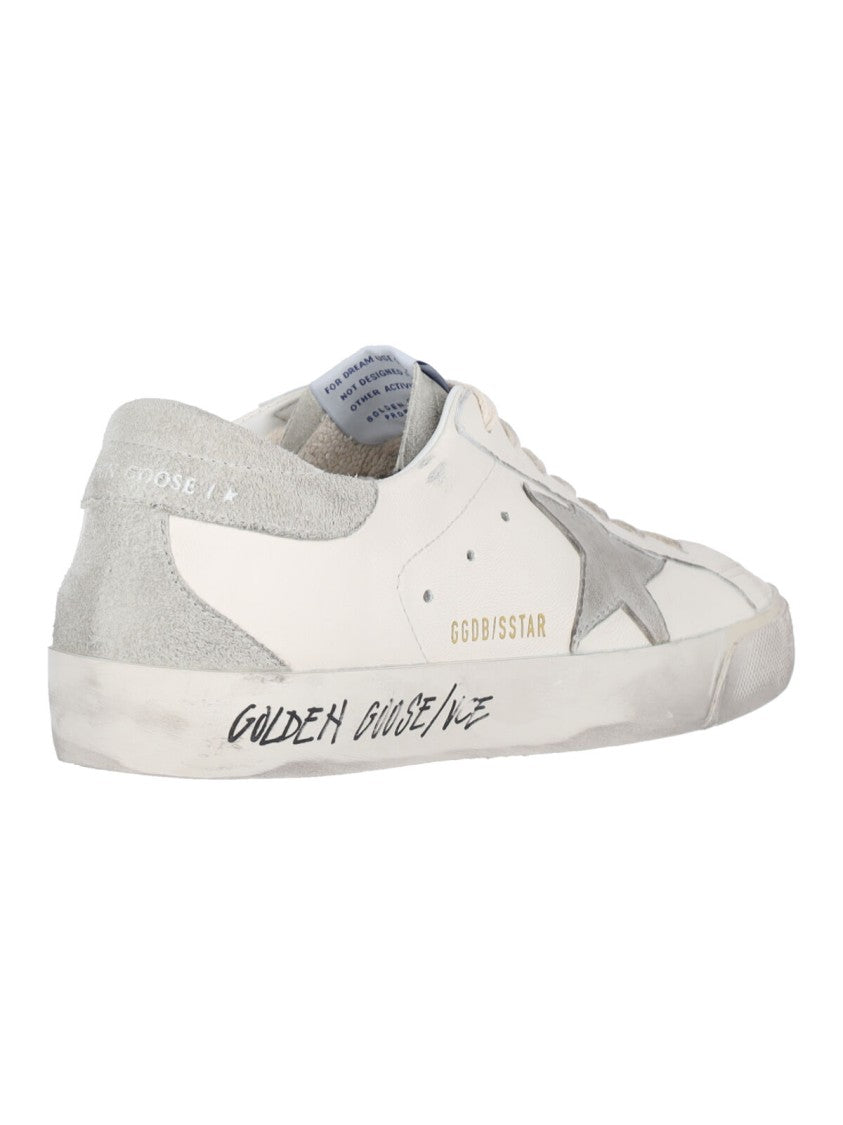 Golden Goose White Super-Star Leather Suede Sneakers