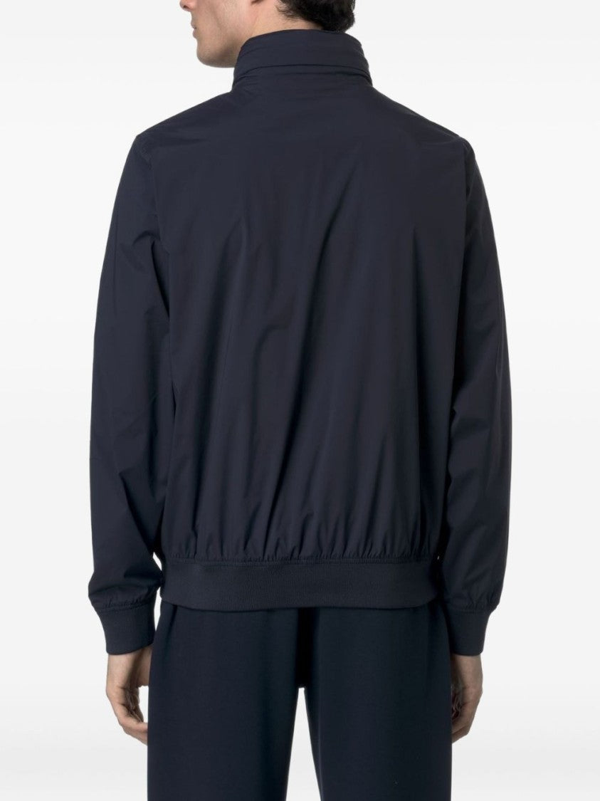 K-Way Amaury High Collar Striped Jacket