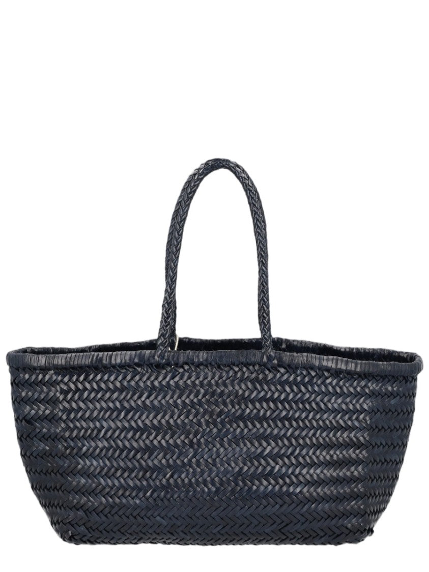 Dragon Diffusion Blue Woven Rectangular Leather Shoulder Bag
