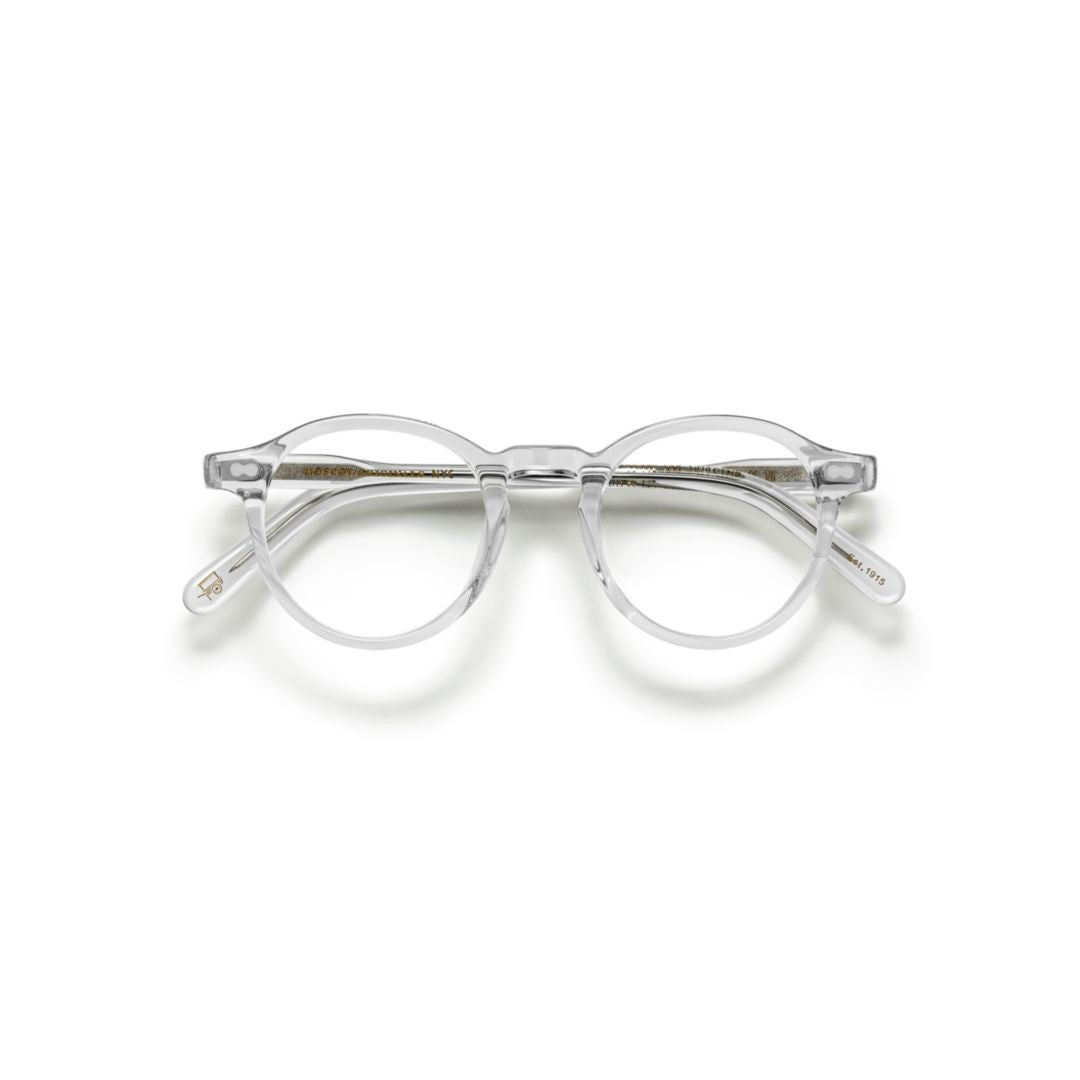 Moscot Or-Mil-O Miltzen Round Frame Glossy Black Acetate Sunglasses