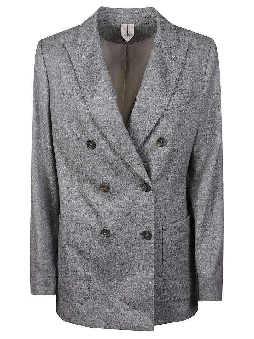 Max Mara Mxmflash Double-Breasted Silk-Blend Jacket