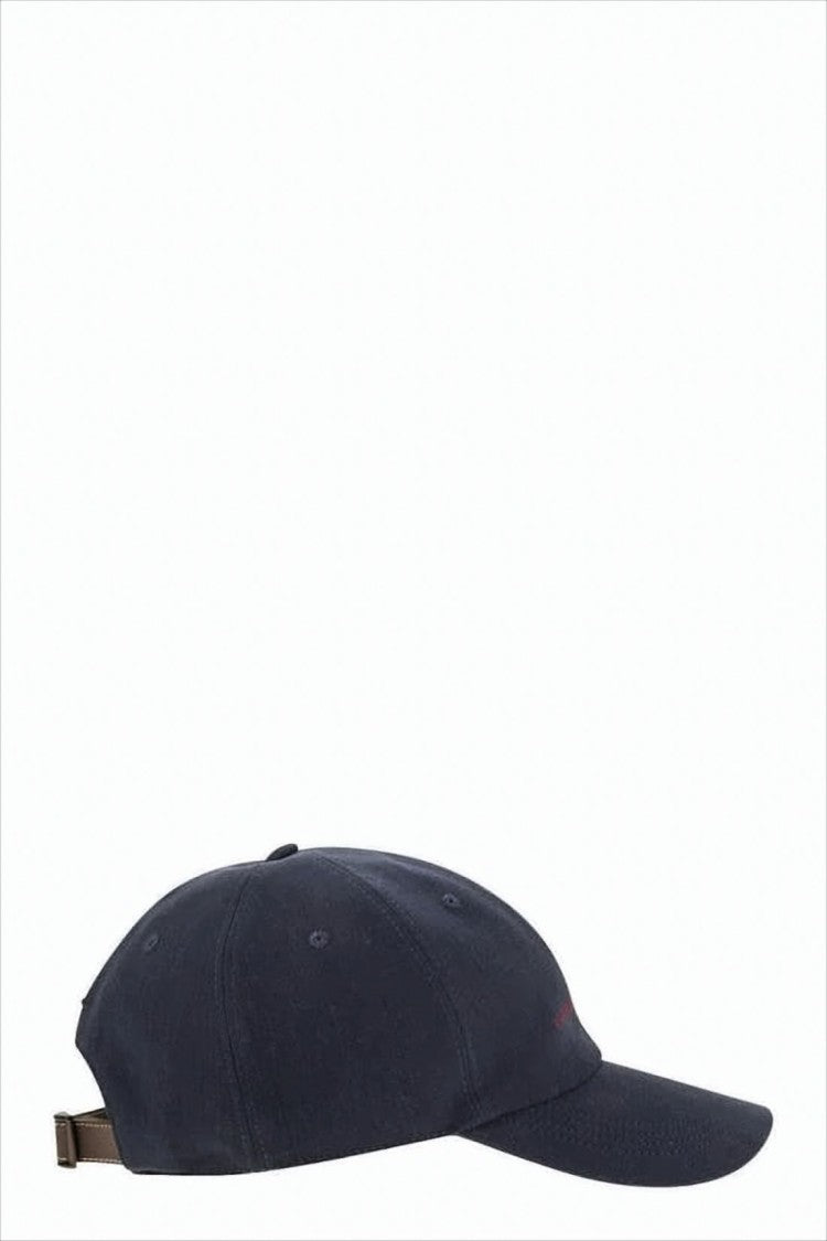 Brunello Cucinelli Classic Blue Cotton Baseball Cap