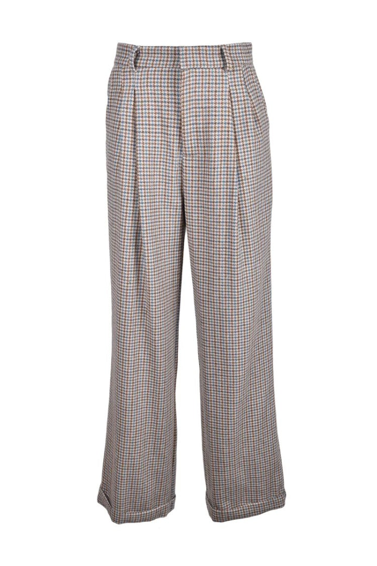 Weili Zheng Wool/Polyester Pants - Beige/Heavenly