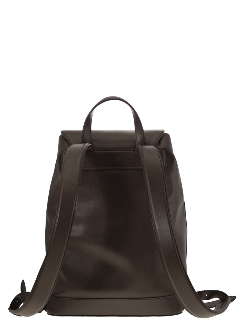 Tod's T Timeless Medium Leather Backpack