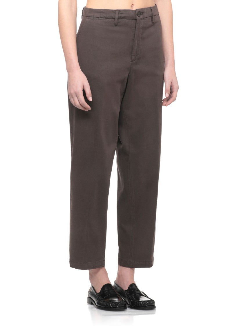 Briglia 1949 Brown Jeangw Cotton-Blend Straight-Leg Pants