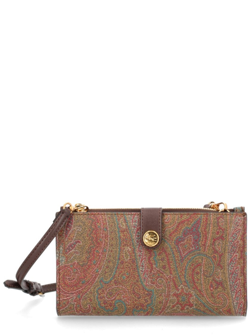 Etro Paisley Pattern Cotton-Blend Shoulder Wallet