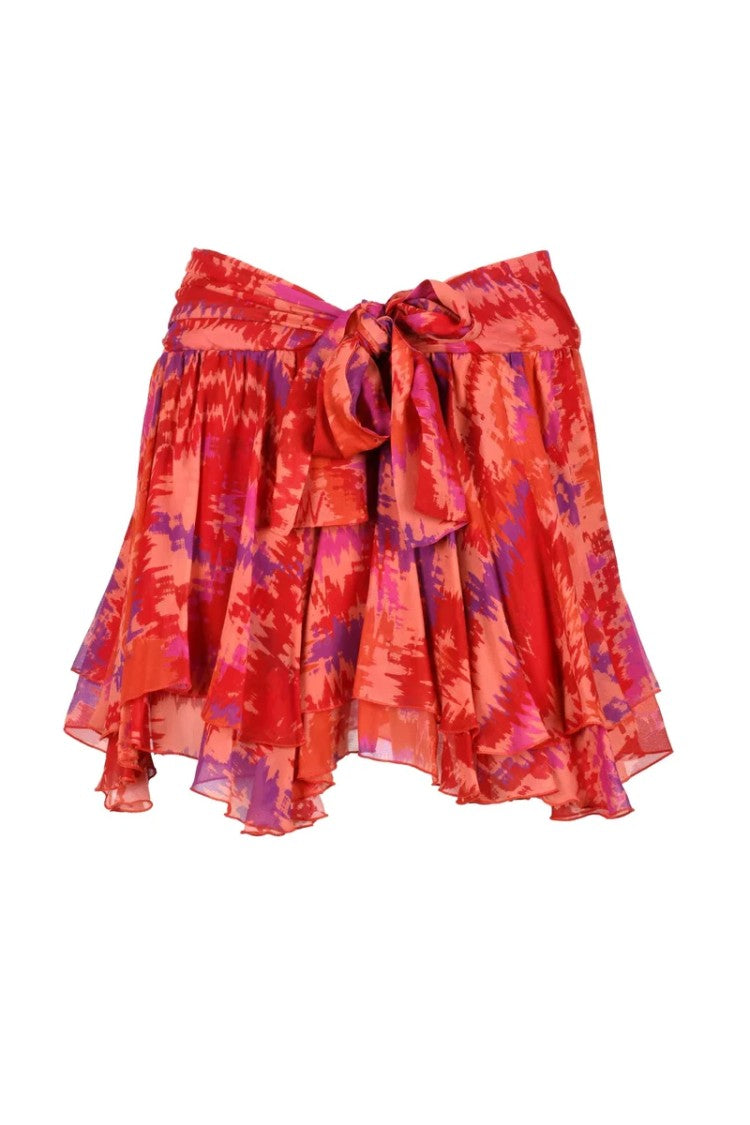 Dondup Mini Skirt Voile - Orange/Red
