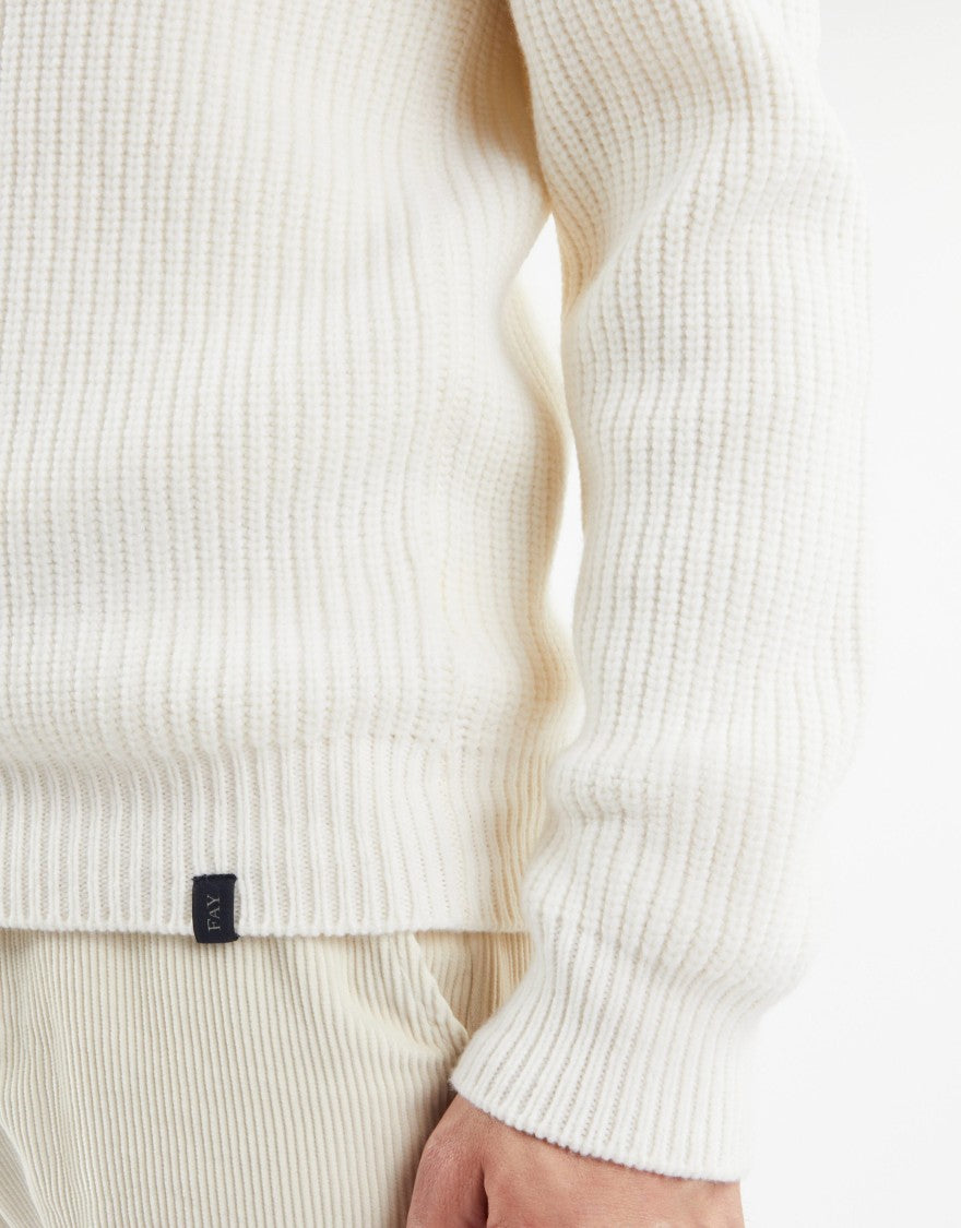 Fay Ribbed Knit Sweater