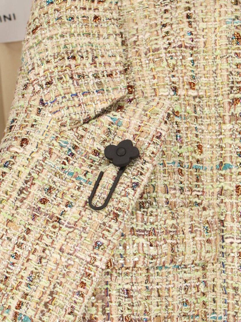 Lardini Double-Breasted Textured Tweed Jacket