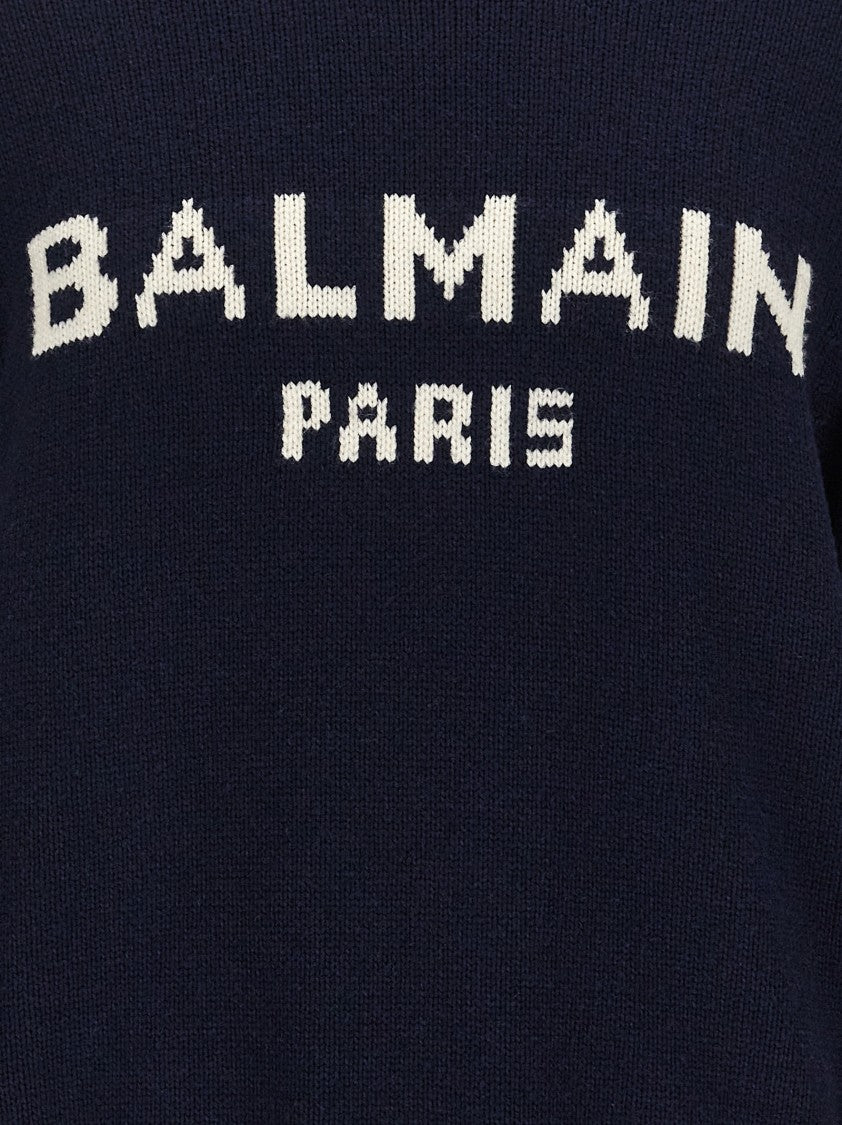 Balmain Logo Wool Sweater