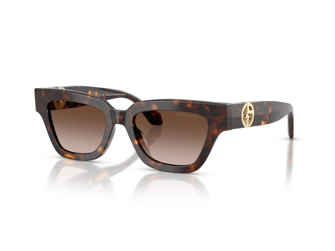 Giorgio Armani Gold 0Ar8246u Tortoiseshell Oversized Square Sunglasses