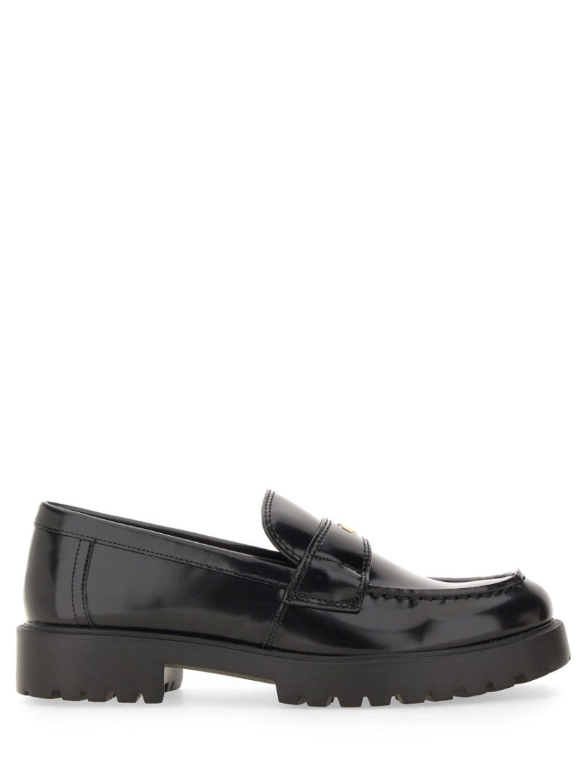 Tory Burch Polished Leather Moccasin Flats