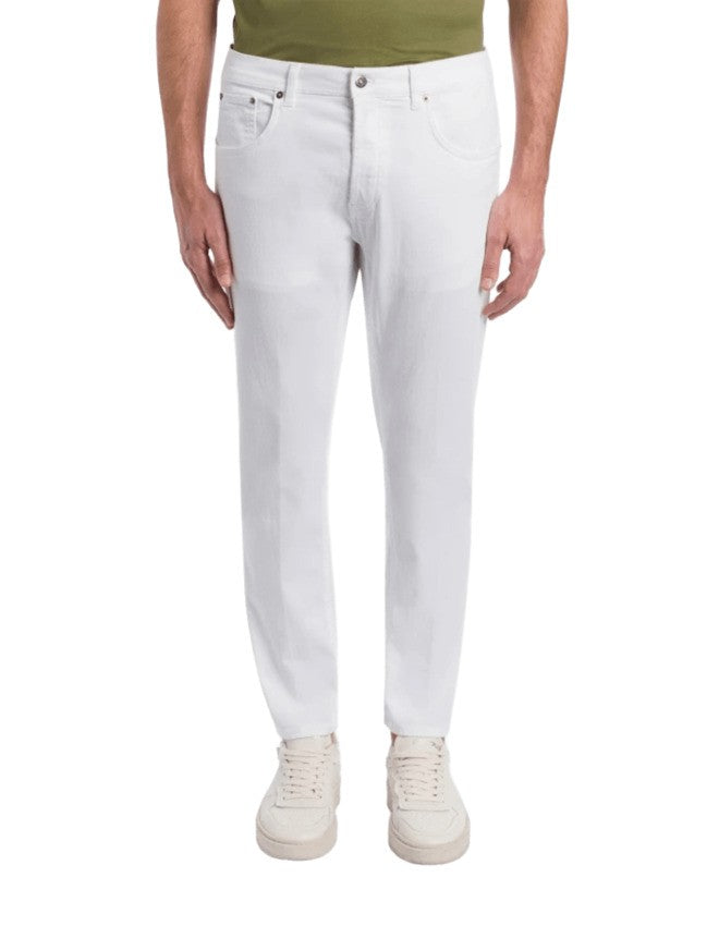 Dondup White Low-Rise Slim Jeans