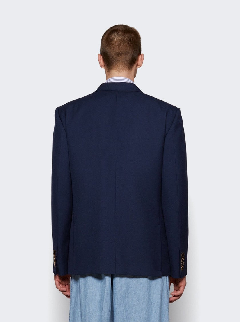 Valentino Single Breatsed Blazer - Indaco